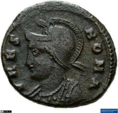 Nummus, Roma330-334 n. Chr.Antike HerrscherprägungConstantinus I. (um 270/288-337 n. Chr.)