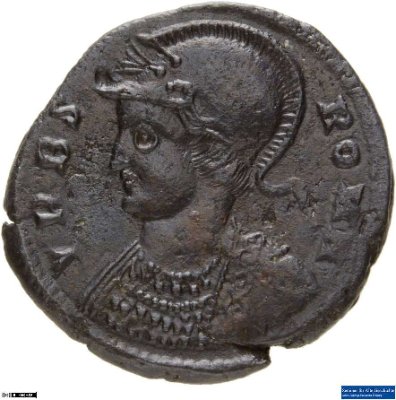 Nummus, Roma331-334 n. Chr.Antike HerrscherprägungConstantinus I. (um 270/288-337 n. Chr.)