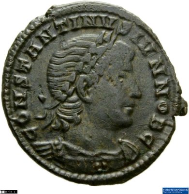 Nummus, Constantinus II.333-335 n. Chr.Antike HerrscherprägungConstantinus I. (um 270/288-337 n. Chr.)