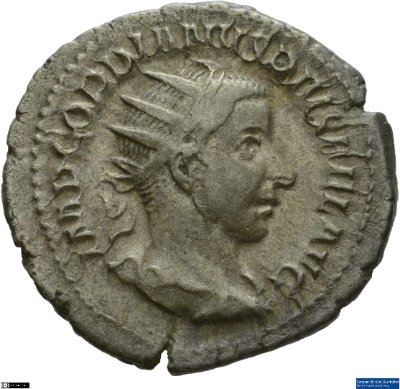Doppeldenar, Gordianus III.241-243 n. Chr.Antike HerrscherprägungGordianus III. (um 225-244 n. Chr.)