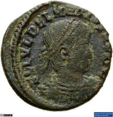 Nummus, Delmatius336-337 n. Chr.Antike HerrscherprägungConstantinus I. (um 270/288-337 n. Chr.)