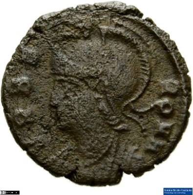 Nummus, Urbs Roma330-335 n. Chr.Antike HerrscherprägungConstantinus I. (um 270/288-337 n. Chr.)