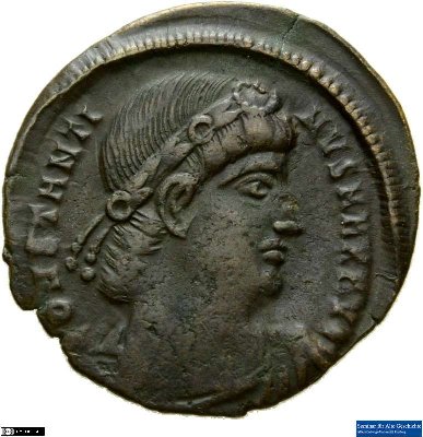 1/2 Nummus, Constantinus I.336-337 n. Chr.Antike HerrscherprägungConstantinus I. (um 270/288-337 n. Chr.)