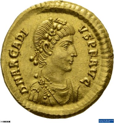 Solidus, Arcadius383-388 n. Chr.Antike HerrscherprägungArcadius (um 377-408 n. Chr.)