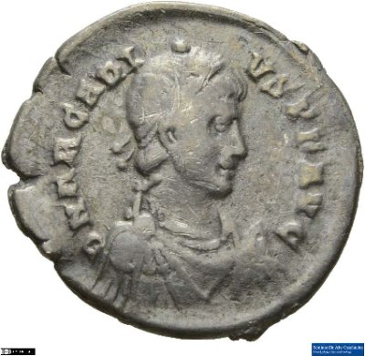 Siliqua, Arcadius392-395 n. Chr.Antike HerrscherprägungTheodosius I. (347-395 n. Chr.)