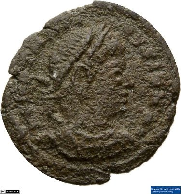 Nummus, Constantinus II.336-337 n. Chr.Antike HerrscherprägungConstantinus I. (um 270/288-337 n. Chr.)