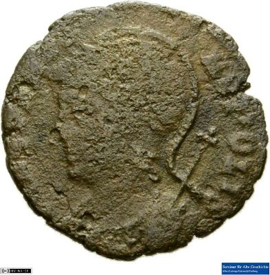 Nummus, Constantinopolis337 n. Chr.Antike HerrscherprägungConstantinus I. (um 270/288-337 n. Chr.)