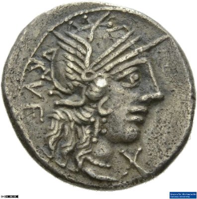 Denar (ANT), Römische Republik: Q. Minucius Rufus122 v. Chr.Stadt