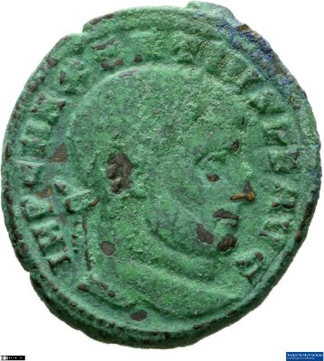 Nummus, Maxentius309-312 n. Chr.Antike HerrscherprägungMaxentius (gefallen 28.10. 312 n. Chr.)