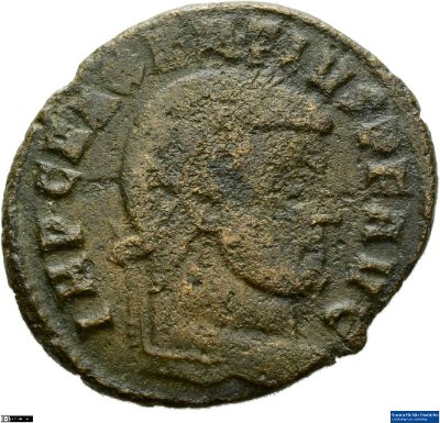 Nummus, Maxentius309-312 n. Chr.Antike HerrscherprägungMaxentius (gefallen 28.10. 312 n. Chr.)