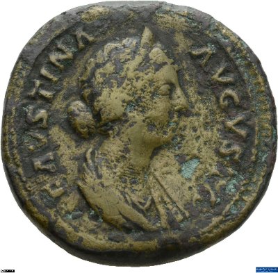 Sesterz, Faustina (Minor)161-176 n. Chr.Antike HerrscherprägungMarcus Aurelius (121-180 n. Chr.)