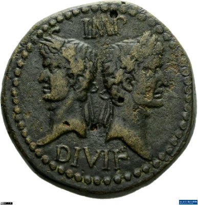 As?, Augustusca. 10 v.-10 n. Chr.Antike HerrscherprägungGaius Iulius Caesar (Octavianus), seit 27 v. Chr. Augustus (63 v.-14 n. Chr.)