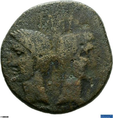 As?, Augustusca. 10 v.-10 n. Chr.Antike HerrscherprägungGaius Iulius Caesar (Octavianus), seit 27 v. Chr. Augustus (63 v.-14 n. Chr.)
