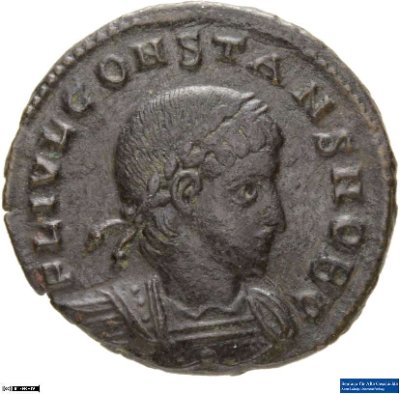 Nummus, Constans330-335 n. Chr.Antike HerrscherprägungConstantinus I. (um 270/288-337 n. Chr.)