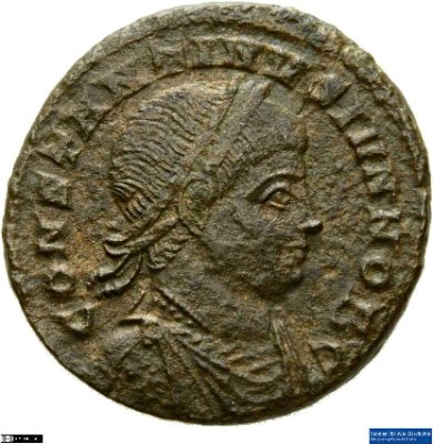 Nummus, Constantinus II.325 n. Chr.Antike HerrscherprägungConstantinus I. (um 270/288-337 n. Chr.)