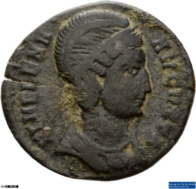Nummus, Helena326 n. Chr.Antike HerrscherprägungConstantinus I. (um 270/288-337 n. Chr.)