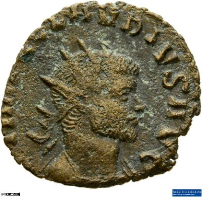 Doppeldenar, Claudius Gothicus268-270 n. Chr.Antike HerrscherprägungClaudius Gothicus (um 214-270 n. Chr.)