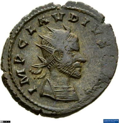 Doppeldenar, Claudius Gothicus268-270 n. Chr.Antike HerrscherprägungClaudius Gothicus (um 214-270 n. Chr.)