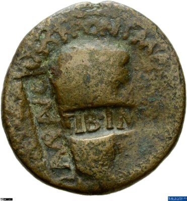 As, Augustus7 v. Chr.Antike HerrscherprägungGaius Iulius Caesar (Octavianus), seit 27 v. Chr. Augustus (63 v.-14 n. Chr.)