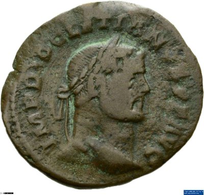 Nummus, Diocletianus296-297 n. Chr.Antike HerrscherprägungDiocletianus (um 245-313 n. Chr.)