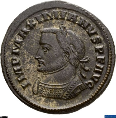 Nummus, Galerius Maximianus307 n.Chr.Antike HerrscherprägungGalerius Maximianus (um 250-311 n. Chr.)