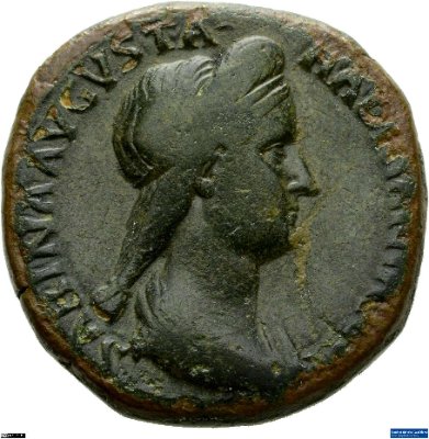 Sesterz, Sabina128-136 n. Chr.Antike HerrscherprägungHadrianus (76-138 n. Chr.)