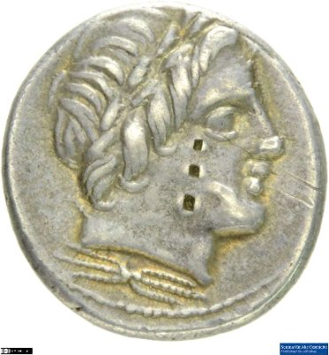 Denar (ANT), Römische Republik: C. Gargonius, Ogul(nius) und M. Vergilius/Verginius86 v. Chr.Stadt