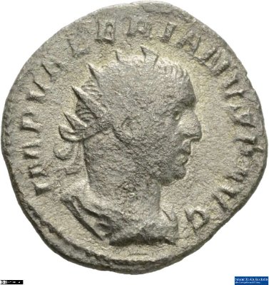 Doppeldenar, Valerianus257 n. Chr.Antike HerrscherprägungValerianus I. (um 200-nach 262 n. Chr.), Gallienus (um 213-268 n. Chr.)