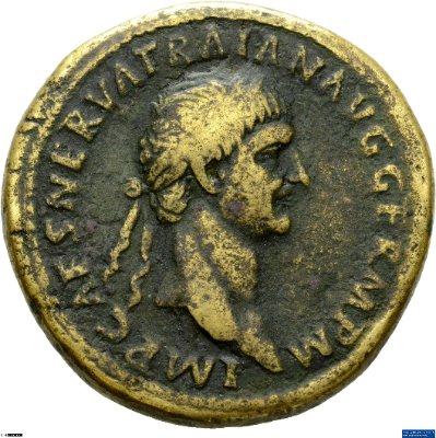 Sesterz, Traianus98-99 n. Chr.Antike HerrscherprägungTraianus (53-117 n. Chr.)