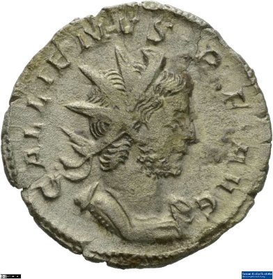 Doppeldenar, Gallienus259 n. Chr.Antike HerrscherprägungValerianus I. (um 200-nach 262 n. Chr.), Gallienus (um 213-268 n. Chr.)