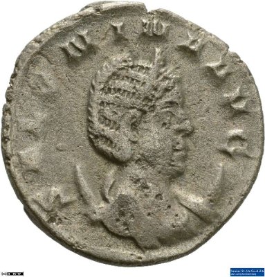 Doppeldenar, Salonina256-257 n. Chr.Antike HerrscherprägungValerianus I. (um 200-nach 262 n. Chr.), Gallienus (um 213-268 n. Chr.)