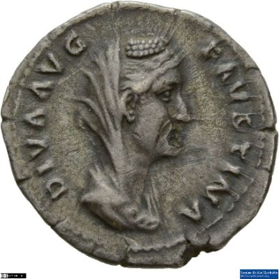 Denar (ANT), Diva Faustina (Maior)141 n. Chr.Antike HerrscherprägungAntoninus Pius (86-161 n. Chr.)