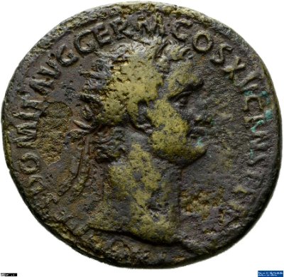 Dupondius, Domitianus90-91 n. Chr.Antike HerrscherprägungDomitianus (51-96 n. Chr.)