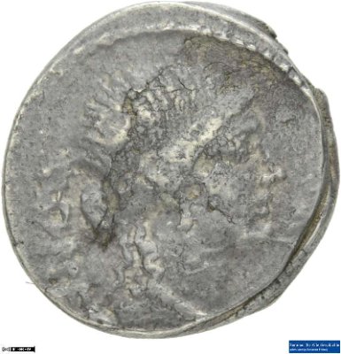 Denar (ANT), Römische Republik: T. Carisius46 v. Chr.Stadt