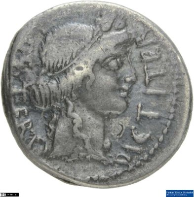 Denar (ANT), Römische Republik: C. Iulius Caesar46 v. Chr.Imperatorische Prägung