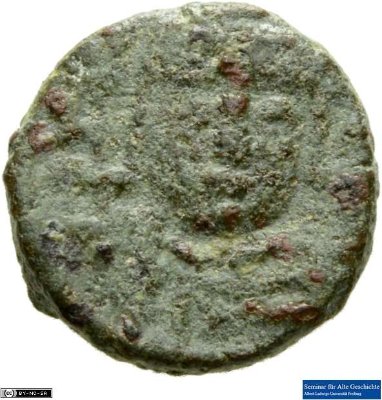 10 Nummi, Byzanz: Mauricius Tiberius582-602 n. Chr.Kaisertum (MA/NZ)Mauricius Tiberius (582-602)