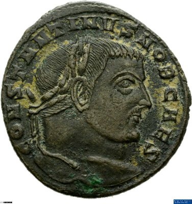 Nummus, Constantinus I.307 n. Chr.Antike HerrscherprägungSeverus II. (gestorben 16.09.307 n. Chr.)