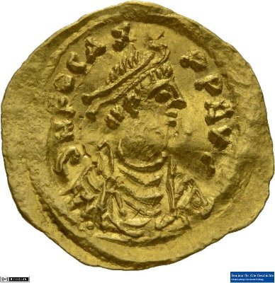 Tremissis, Byzanz: Phocasca. 603-607 n. Chr.Kaisertum (MA/NZ)Phocas (602-610)