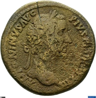 Sesterz, Antoninus Pius159-160 n. Chr.Antike HerrscherprägungAntoninus Pius (86-161 n. Chr.)