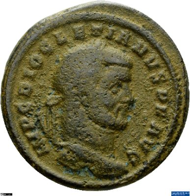 Nummus, Diocletianus296-297 n. Chr.Antike HerrscherprägungDiocletianus (um 245-313 n. Chr.)