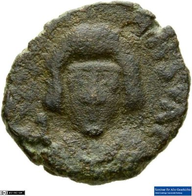 5 Nummi, Byzanz: Interregnum 608-610608-610 n. Chr.Konsulat