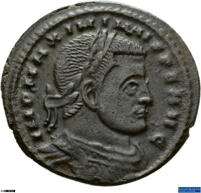 Nummus, Maximinus Daia312-313 n. Chr.Antike HerrscherprägungMaximinus Daia