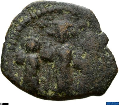 40 Nummi (Follis), Byzanz: Heraclius I.615-616 n. Chr.Kaisertum (MA/NZ)Heraclius I. (610-641)