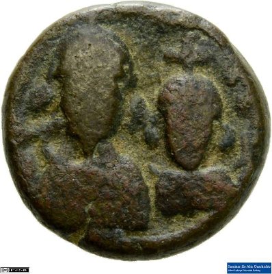 12 Nummi, Byzanz: Heraclius I.613-618 n. Chr.Kaisertum (MA/NZ)Heraclius I. (610-641)