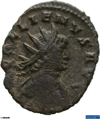 Doppeldenar, Gallienus260-268 n. Chr.Antike HerrscherprägungGallienus (um 213-268 n. Chr.)