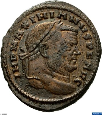 Nummus, Maximianus Herculius299-303 n. Chr.Antike HerrscherprägungMaximianus Herculius (um 250-310 n. Chr.)