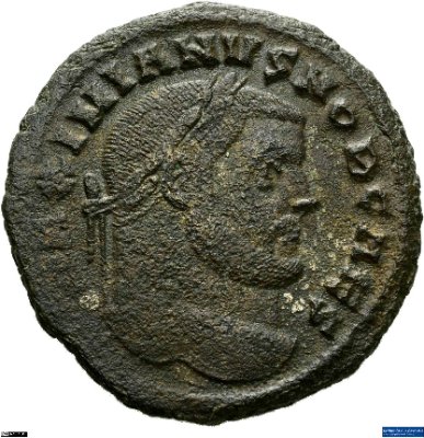Nummus, Galerius Maximianus298-303 n. Chr.Antike HerrscherprägungMaximianus Herculius (um 250-310 n. Chr.)