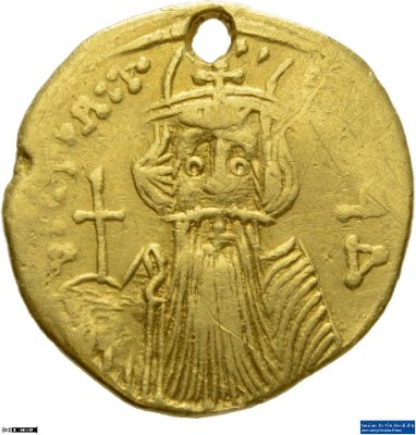 Solidus, Byzanz: Constans II.ca. 663-668 n. Chr.Kaisertum (MA/NZ)Constans II. (641-668) (07.11.630 - 15.09.668)