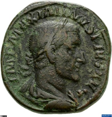 Sesterz, Maximinus Thrax235-236 n. Chr.Antike HerrscherprägungMaximinus Thrax (um 172-238 n. Chr.)