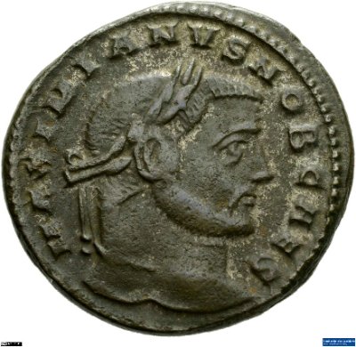 Nummus, Galerius Maximianus301 n. Chr.Antike HerrscherprägungMaximianus Herculius (um 250-310 n. Chr.)